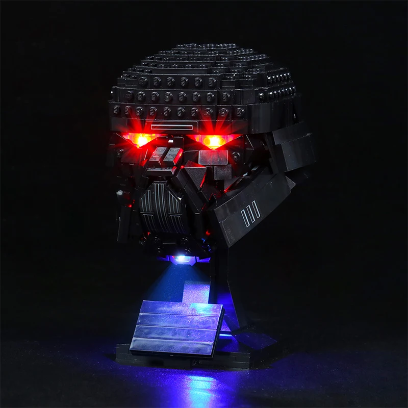 DIY LED Light Kit For LEGO 75343 Dark Trooper Helmet  (Only LED Light,Without Blocks Model)