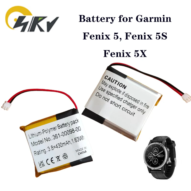 361-00098-00 Аккумулятор для ремонта часов 430 мАч для Garmin Fenix 5X Fenix 5X Running, сменный аккумулятор Fenix 5X Plus