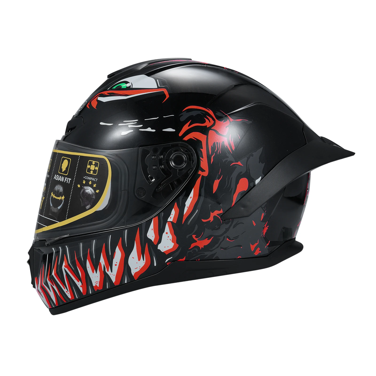 

Motorbike Helmet Ergonomic Design Motorcycle Helmet Lightweight Ergonomic Comfortable Matching High Definition Visor Cool Helmet