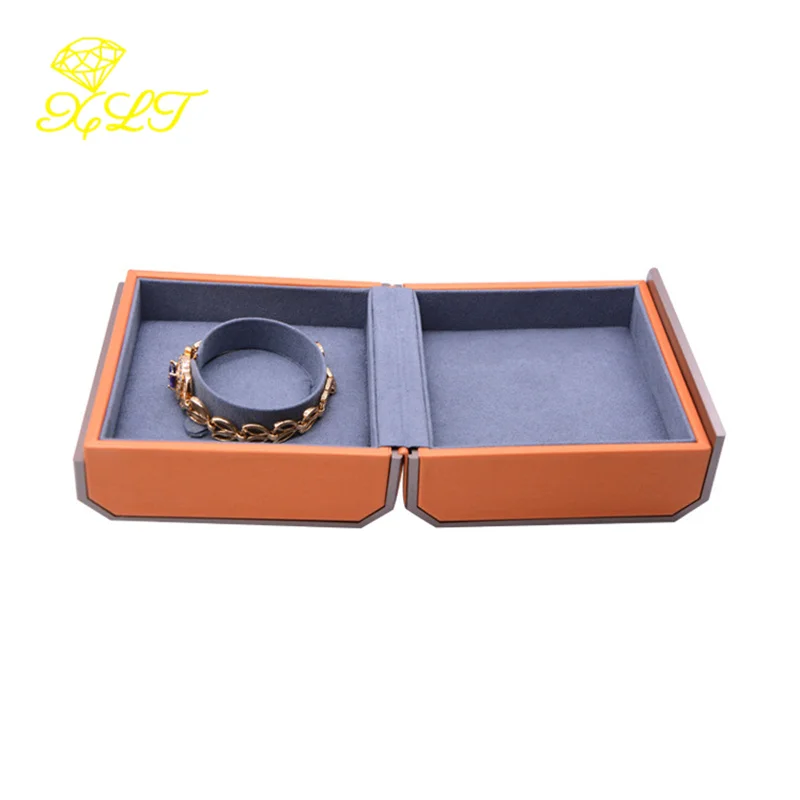 Orange Octagonal Magnetic Jewelry Box Pendant Bracelet Case For Necklace Jewelry Packaging Jewelry Organizer Storage