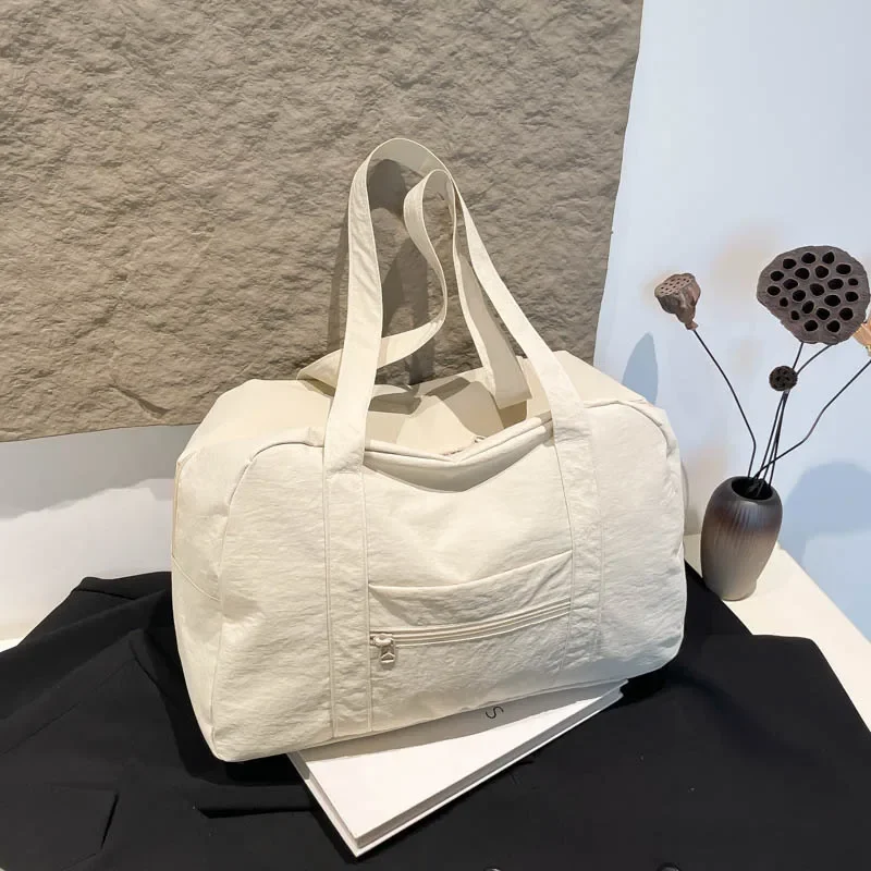 large capacity, extremely simple style, hand luggage bag, travel shoulder bag, commuting Japanese cloth bag