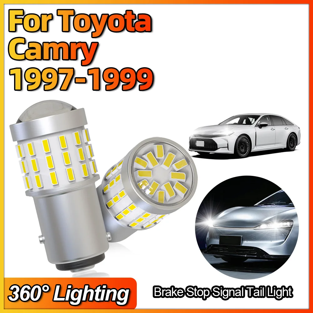 3014 54SMD 1157 BAY15D P21/5W LED Bulbs Brake Reverse Parking Lamps 6000K White Auto Turn Signal For Toyota Camry 1997 1998 1999