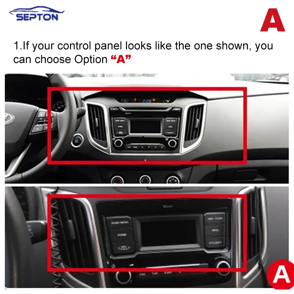 SEPTON Android 12 Car Stereo Radio for Hyundai Creta Ix25 2015-2019 Multimedia Player Navigation Car Screen Android Auto GPS BT