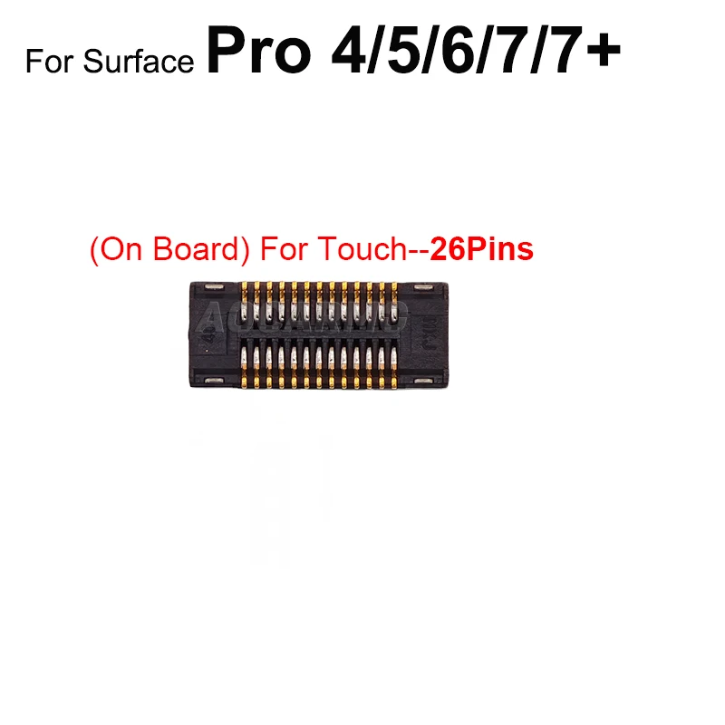 Aocarmo Touch Connector 2pcs 26Pins / 50Pins  FPC LCD Screen Flex Connector 60 Pin On Board For Surface Pro7 Pro4 Pro 7 6 5 4