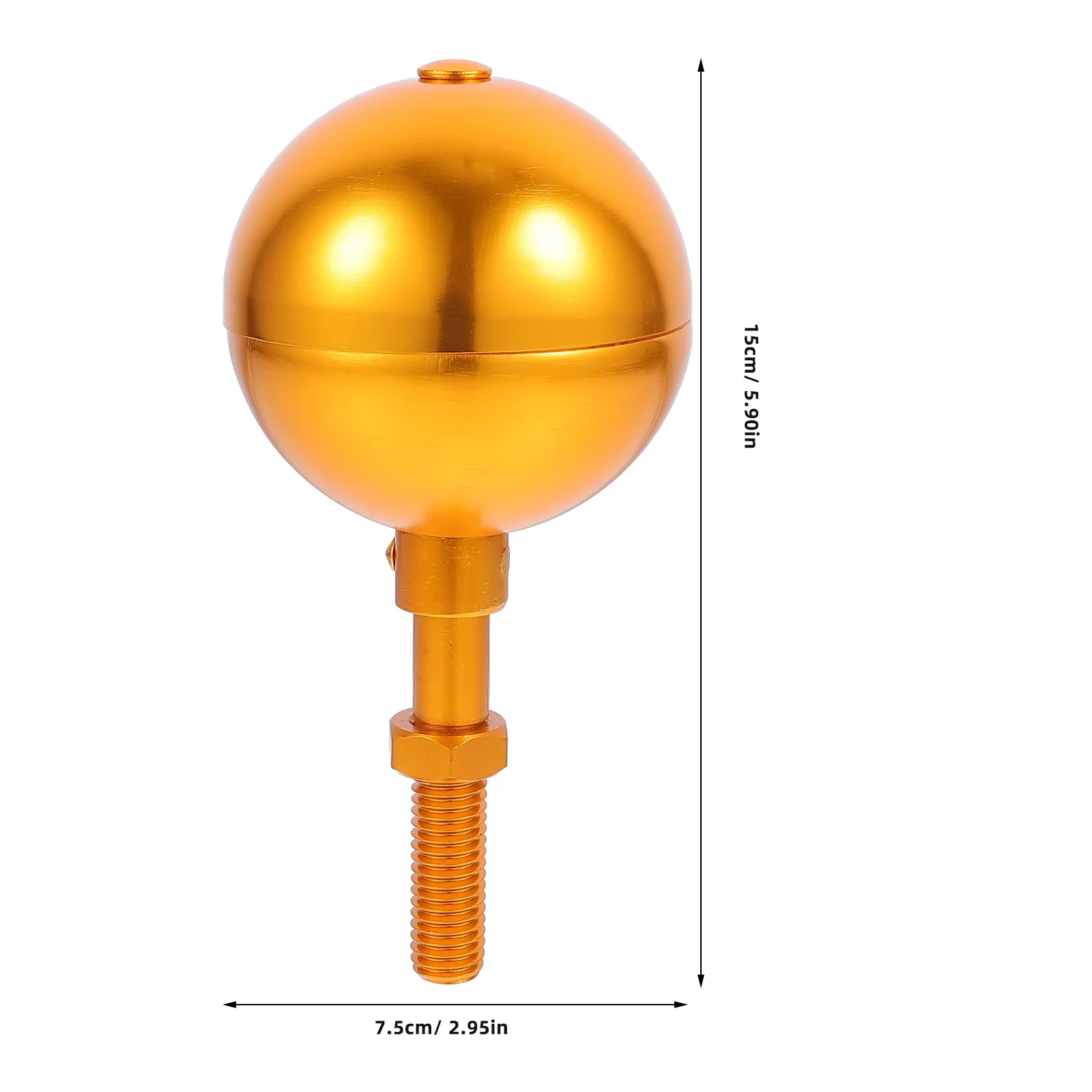 1 قطعة سارية علم الكرة توبر الذهبي مانعة لتسرب الماء استبدال لمسة ناعمة غرامة صنعة سهلة لإصلاح موقف سارية علم توبر