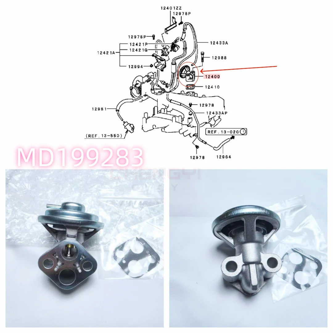 

6G72 6G74 Exhaust Gas Recirculation Valve EGR Valve Fit For Pajero Montero V43W V63W V73W V93W K96W KH9W MD199283