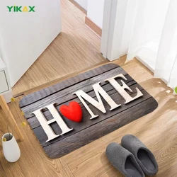 Welcome Entrance Doormat Hallway Carpet Kitchen Rug Letter Print Floor Mat Door Anti-Slip Flannel Bedroom Modern Home Decoration