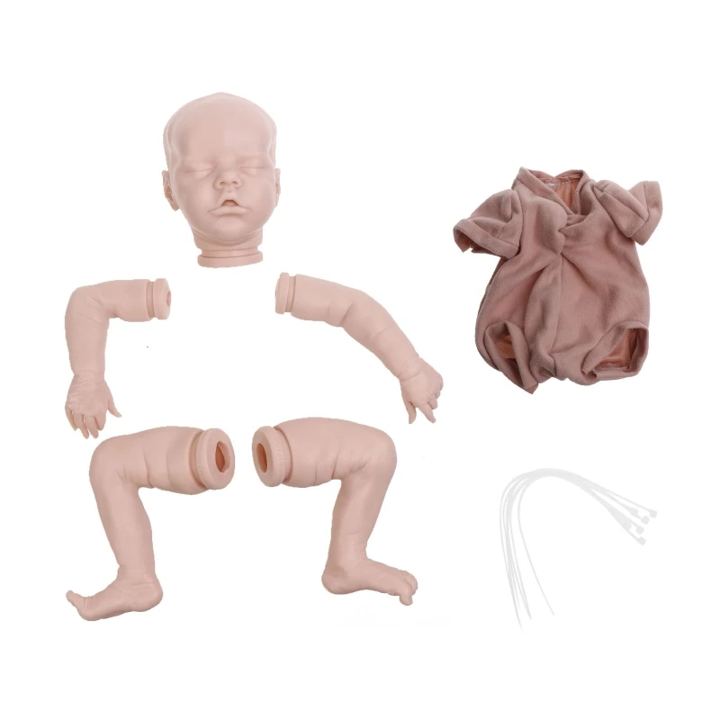 

Unfinished for Doll DIY Blank Simulated Infant Slightly Open Mouth Unassembled Toy Infant Gift Delicate Soft Body fo