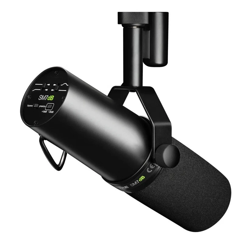 SM7dB microfone vocal dinâmico, pré-amplificador embutido para streaming, Podcast, gravação, frequência de ampla gama, som quente e suave