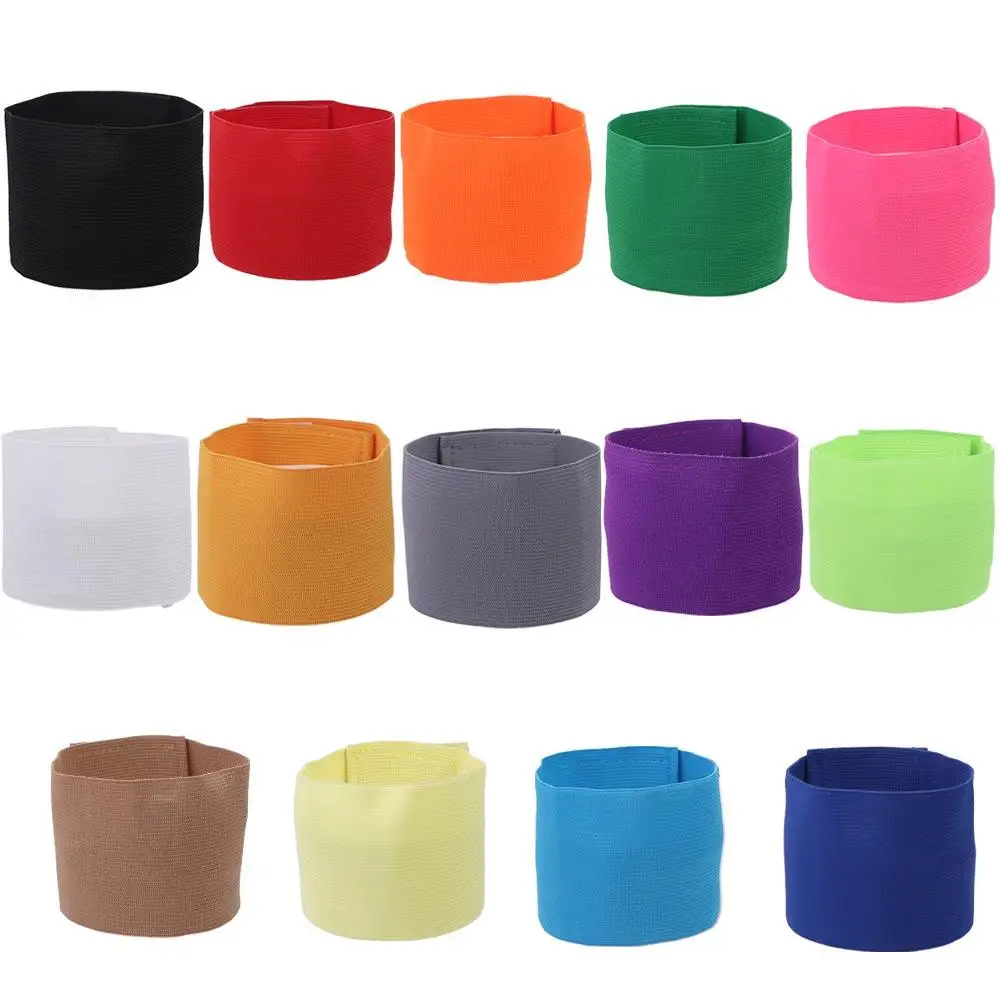 

Adjustable Football Captain Armband Non-slip Elasticity Sports Arm Band Visibility 15 Colors Available Squad Armbands