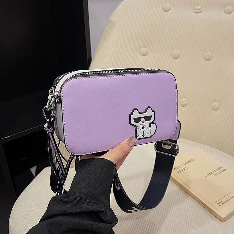 Popular cat 2024 printed bag, small shoulder bag, chain replica women\'s single shoulder crossbody bag, fashionable item Gift