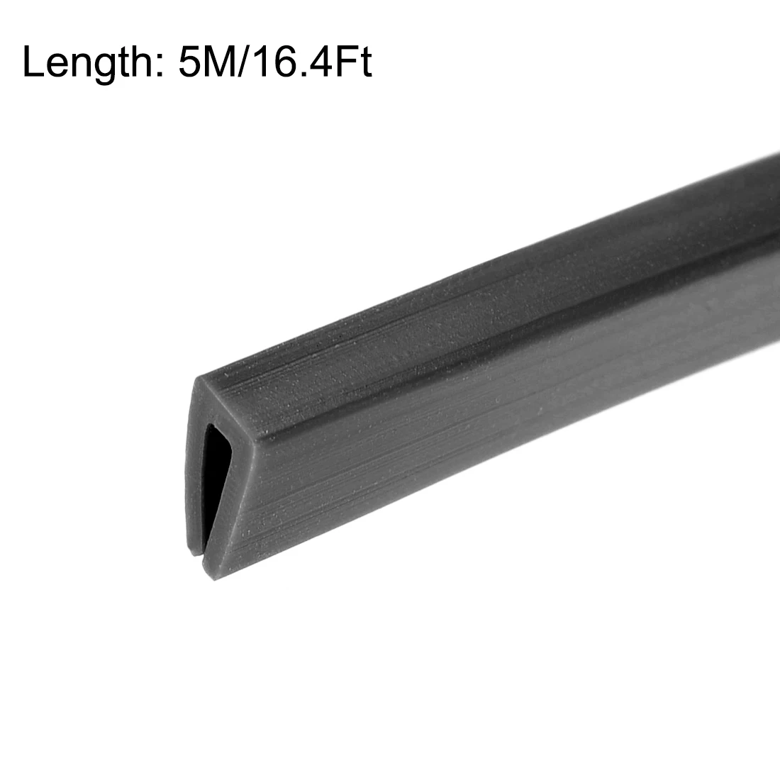 Uxcell 5M/16.4Ft Length Edge Trim U Seal Extrusion U Channel Edge Protector Sheet Fits 0.1-1.5mm Edge Silicone Black