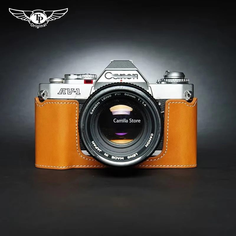 handwork Photo Camera Genuine leather cowhide Bag Body Case For