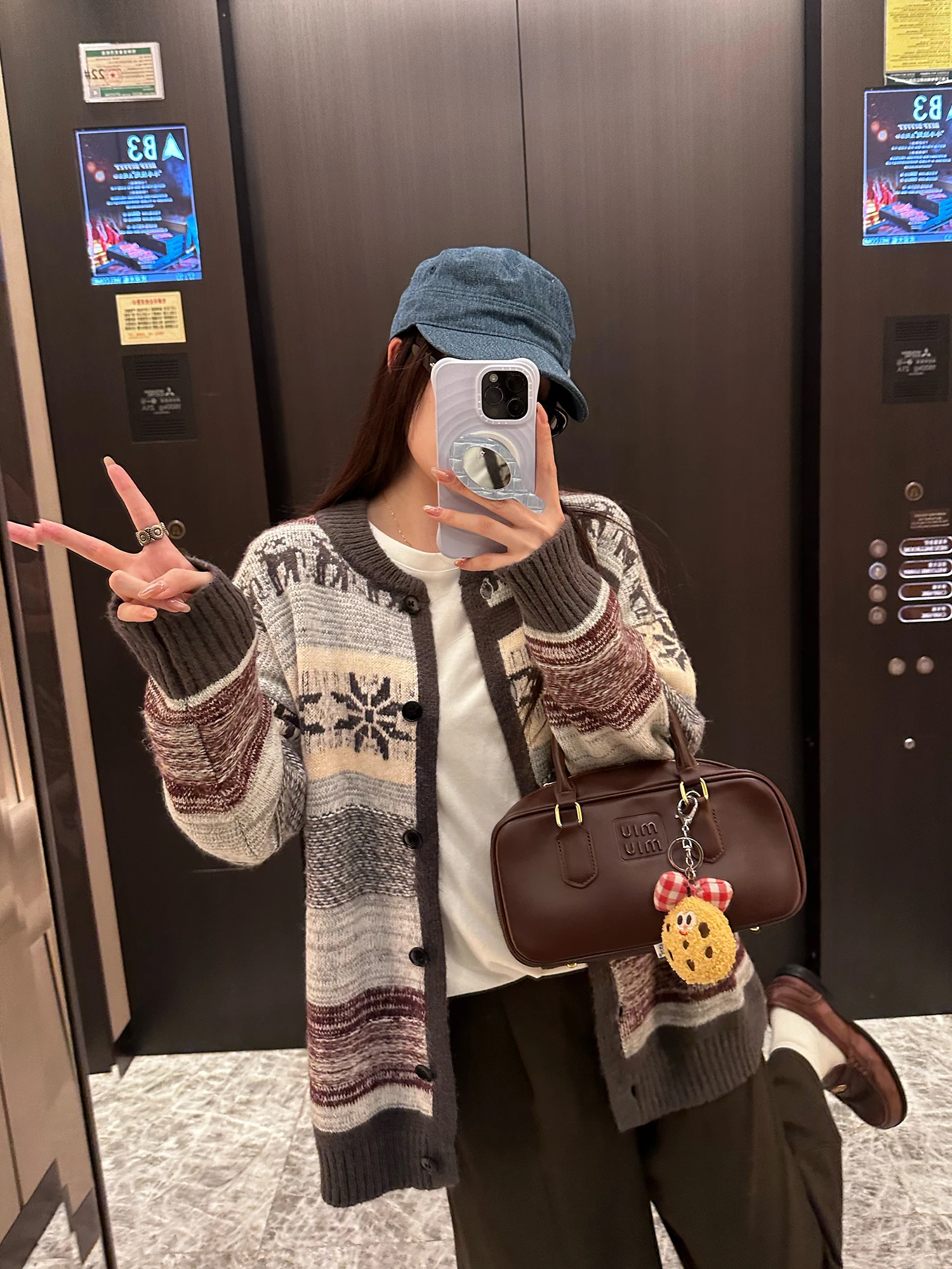 

NAZ: Модный винтажный кардиган оверсайз с цветовыми блоками для осени и зимы, универсальный свободный женский свитер-кардиган, дизайнерская новинка для полных женщин