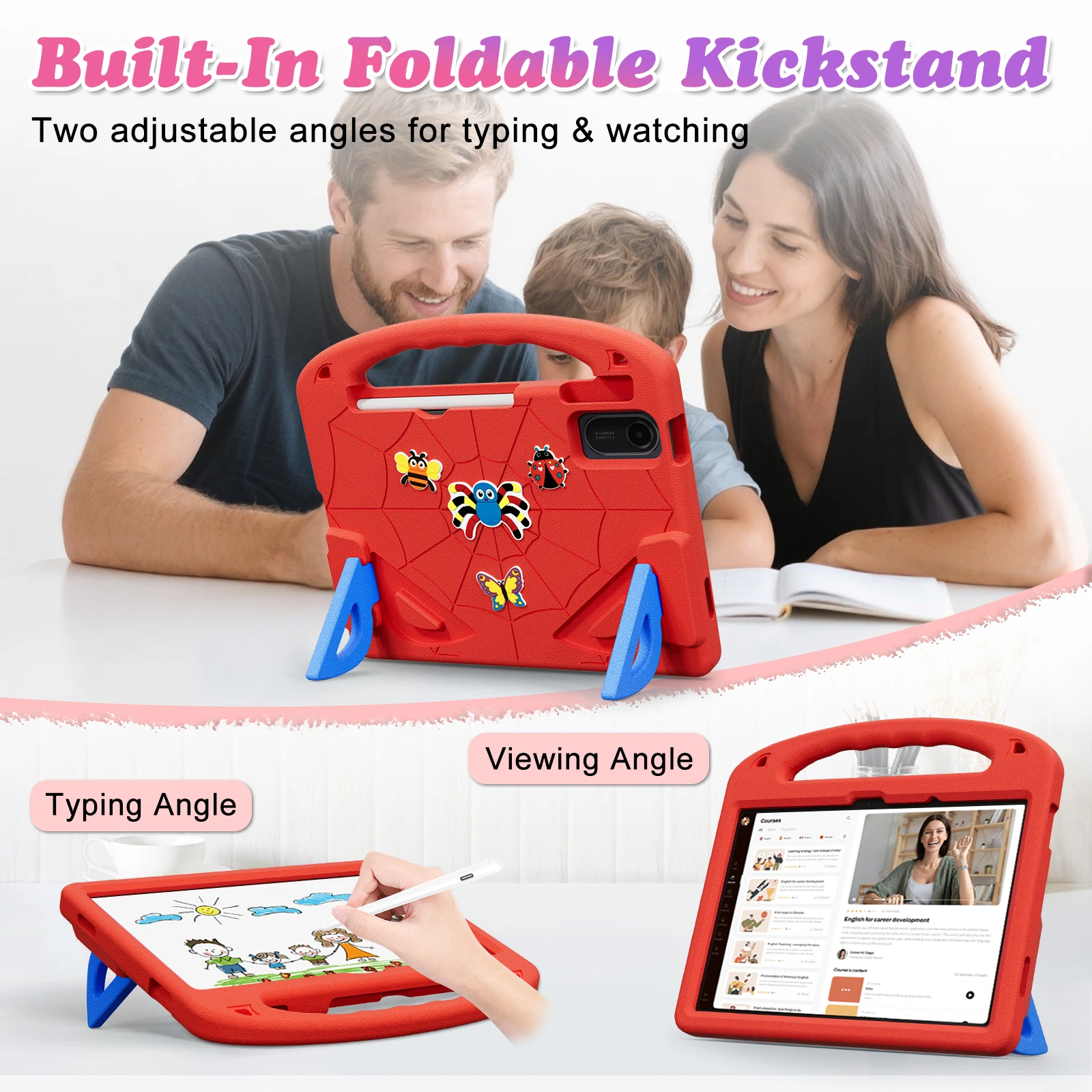 Stand EVA Case Universal For Xiaomi Redmi Pad 2 2025 25040RP0AG 25040RP0AI SE 2023 23073RPBFG 11inch Kids Cute Hand Holder Cover 3