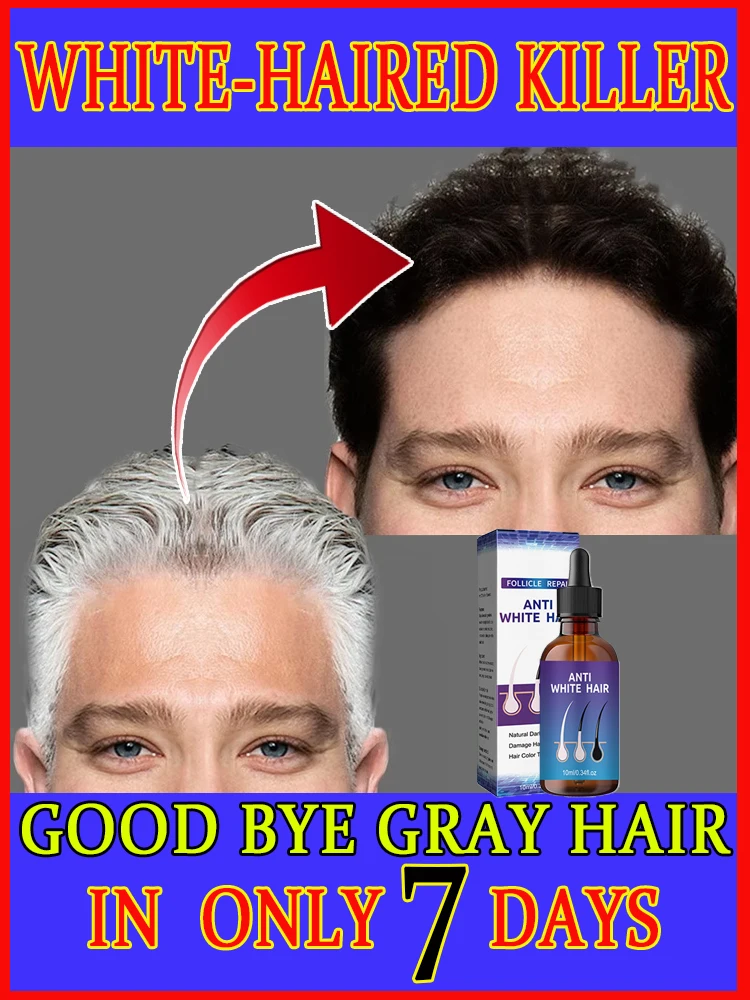 For scalp growth black hair anti-gray  hair Anti-white  products 100% effective quickly turns white into black 7 days