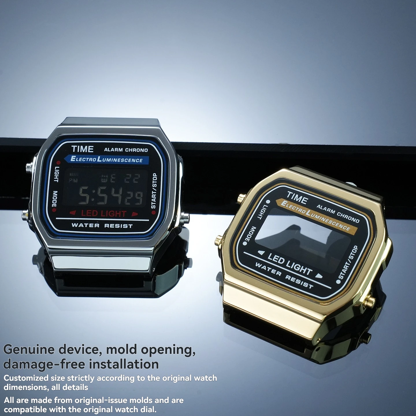 Stainless Steel Case for Casio A168/WA/WG-1A Square Watch