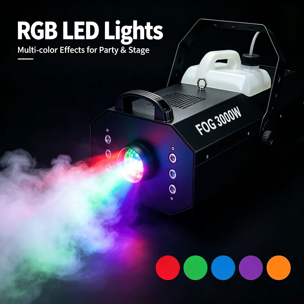 3000W High Power Fog Machine Wireless Remote Control 20m Spray Range Smoke Machine Stage Decoration for Wedding Christmas Party
