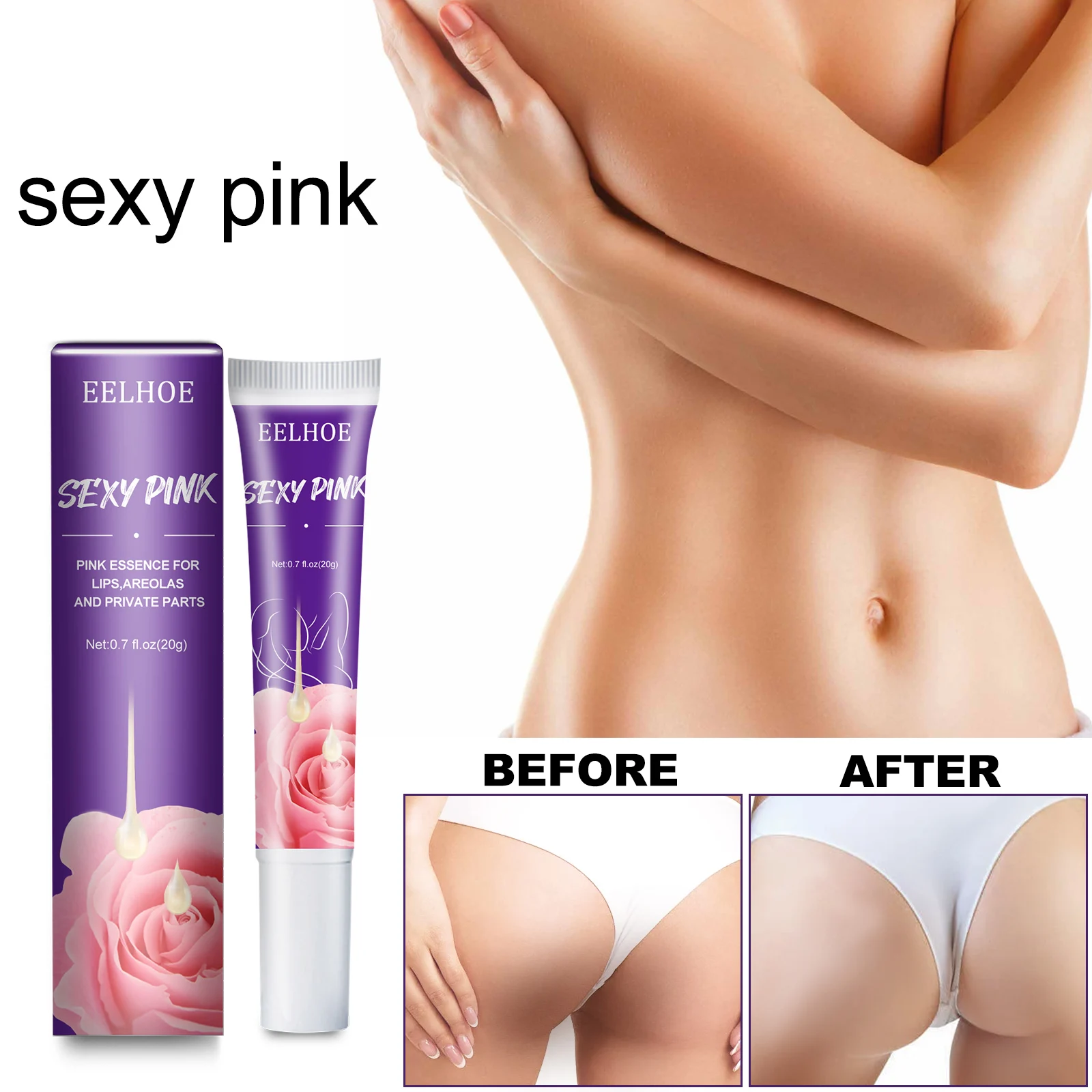 EELHOE Rejuvenating Redness Intimate Armpit Buttocks Nipples Pink Essence Remove Melanin Brighten Skin Tone Beauty Skin Care