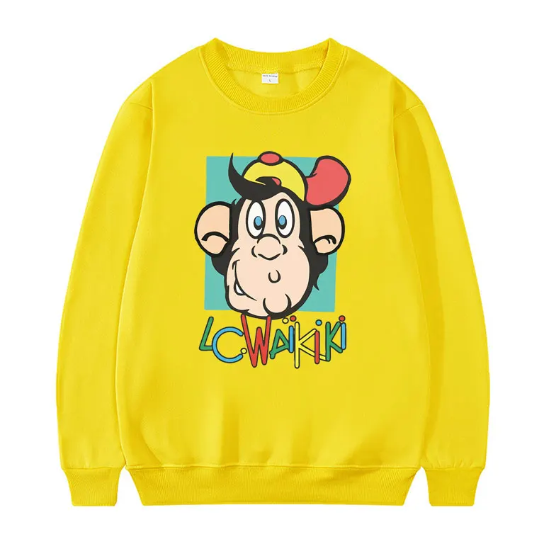 Monkey Funny Sweatshirt Lc Waikiki Monkey Merchandise Sweatshirts Brand Clothes Men Women Black Streetwear Mens Anime Pullover