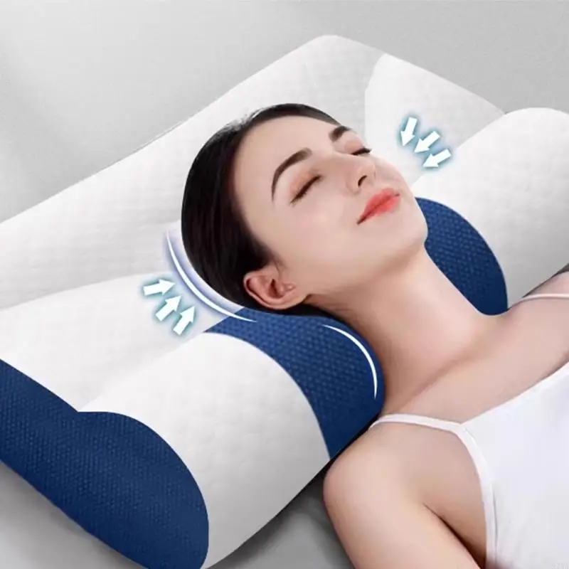 

Orthopedic Neck Support Pillow Firmness Cooling Meshes Cover Enhances Spinal Alignment For Side Back Sleepers 30x55cm 87HA