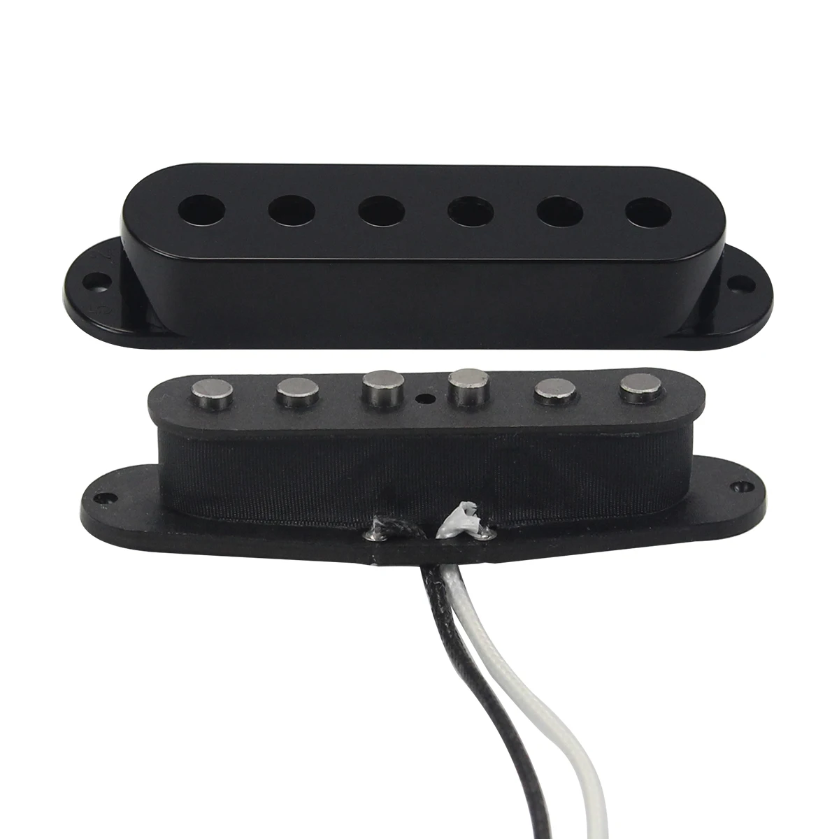 FLEOR 3pcs Vintage Staggered Alnico 5 Single Coil Pickups & Humbucker Pickup 52/52/52mm for SSH Electric Guitar