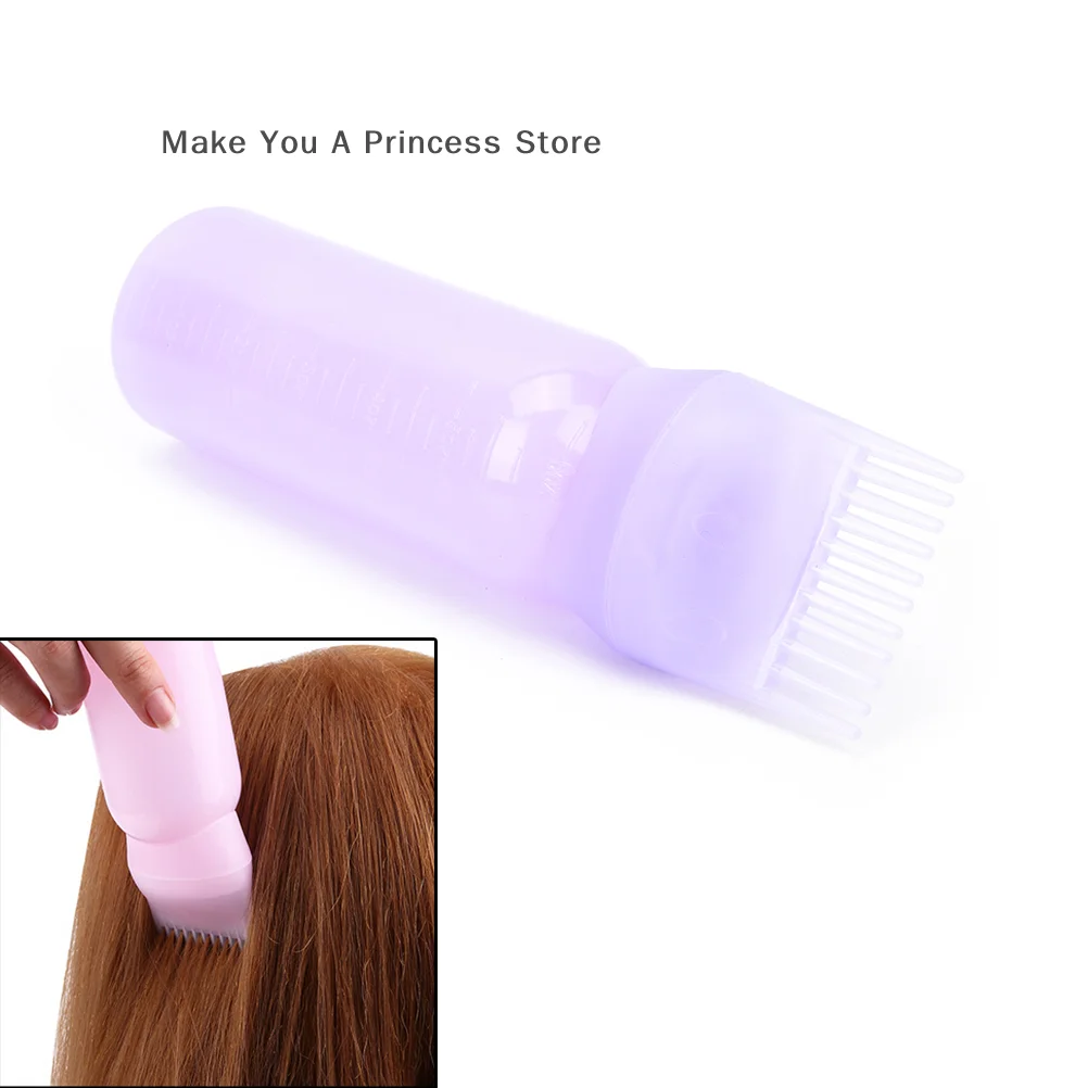 170ML Hair Dye Refillable Bottle Applicator Comb Multicolor Plastic Dispensing Salon Oil Hair Coloring Hairdressing Styling Tool