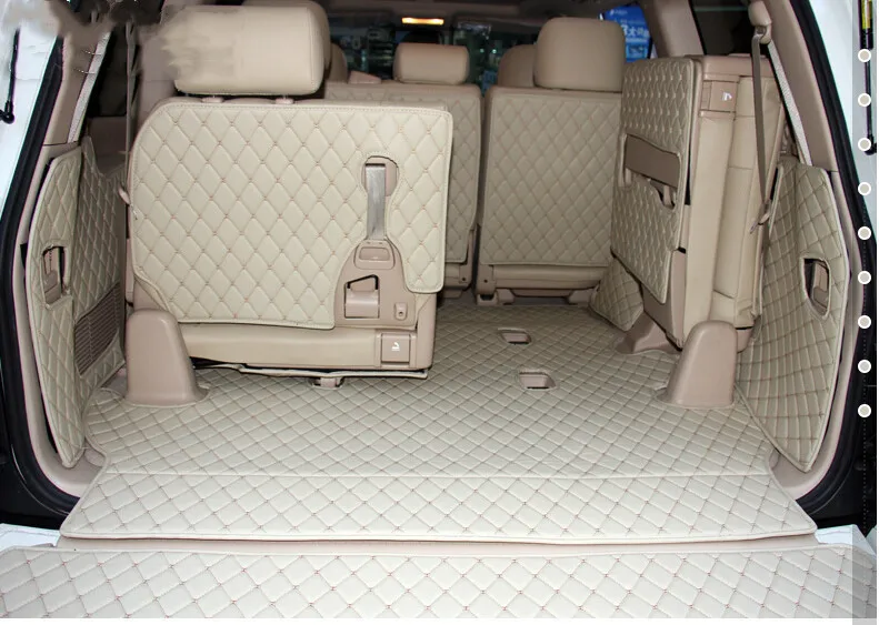 

Full set car trunk mats for Toyota Land Cruiser 200 7 seats 2021-2007Good quality cargo liner mat boot carpets for LC200 2018