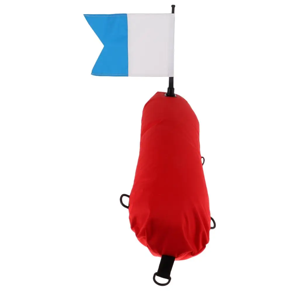 Scuba Diving Snorkeling Spearfishing Inflatable Marker Float and Dive Flag