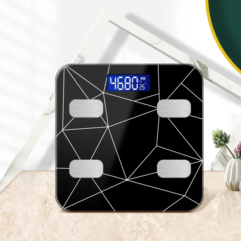 Digital Bathroom Scale For Body Weight, High Precision Body Weight Scale, Temperature Display,Battery Powered with LCD Display