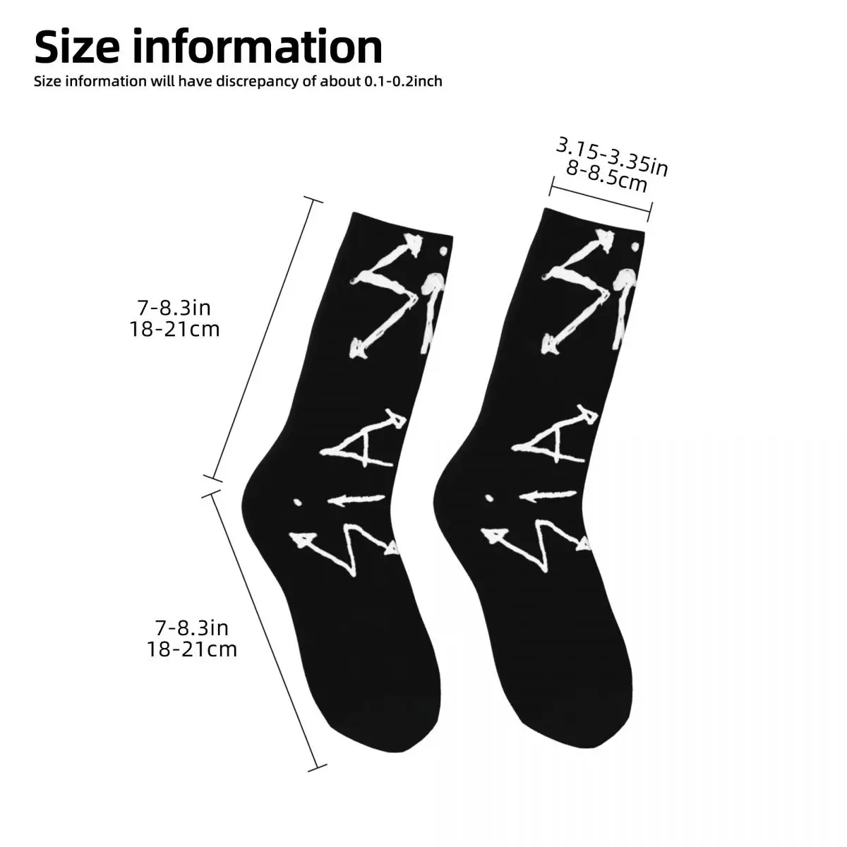 Meia Unisex com Impressão 3D de Sock, Happy Street Style, Meias de Ciclismo, Não-marca, Padrão de Sock, SIA