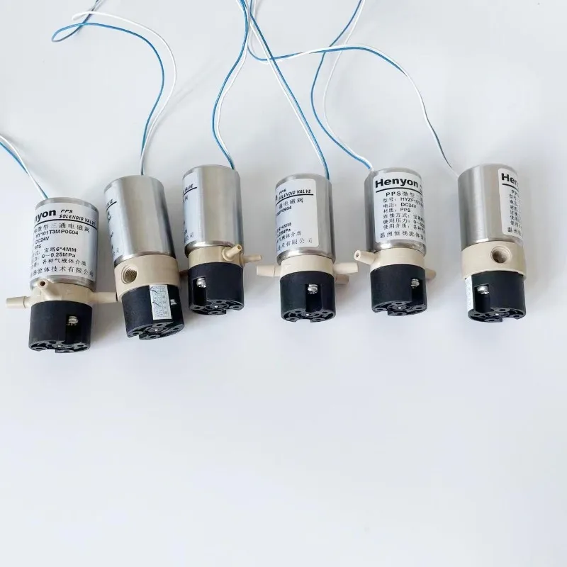 Direct insertion type, two-position three-way solenoid valve HY101T3MP0604 organic acid and alkali salt resistant plastic valve