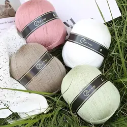 Soft Pure Silk Silk Cotton Yarn Thin Lace Knitting Supplies Hand Knitting Yarn Crochet Yarn For Crocheting Knit Sweater Shawls