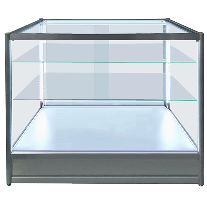 Desain furnitur toko aksesoris ponsel kelas atas, etalase kaca untuk pajangan toko ponsel