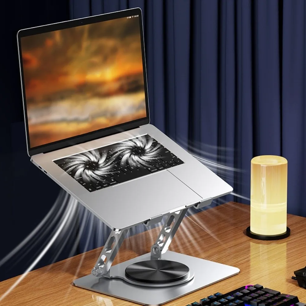 

360 ° Rotatable Cooling Fan Laptop Bracket Adjustable Foldable Notebook Cooler Base Stand Cooling Heat Dissipation