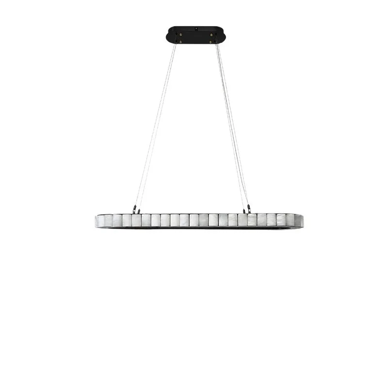 Italian minimalist one-word long water pattern glass restaurant chandelier