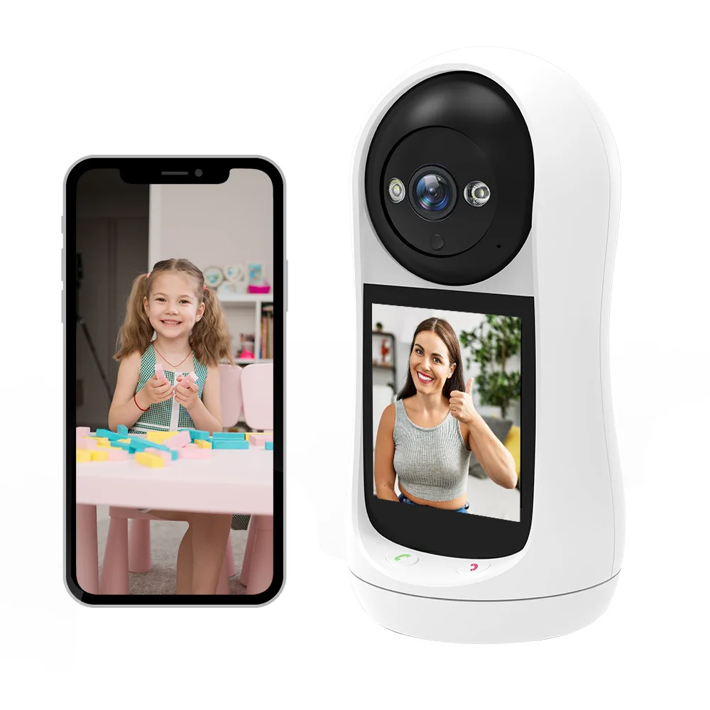 

iCSee Smart Family Camera: 2.8" Touch Display, Emergency Call Button, Cry/Fall Detection, 3MP HD, Cloud Storage