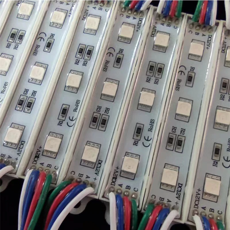 20Pcs LED Module Light Box 5050 Patch Lamp IP65 Waterproof White Warm RGB Super Backlight Decoration Bar Logo Advertising Signs