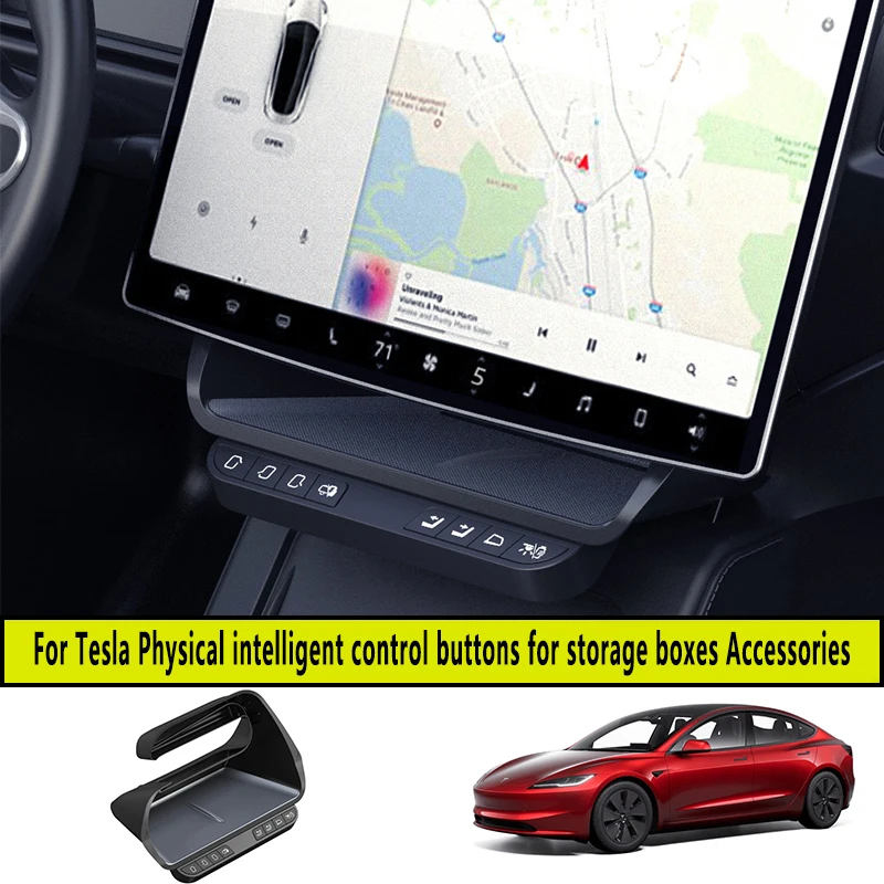 For Tesla Model Y/3 and Highland Wireless Smart Button Center Screen Storage Box Door Seat Adjustment Control Keys Accessories