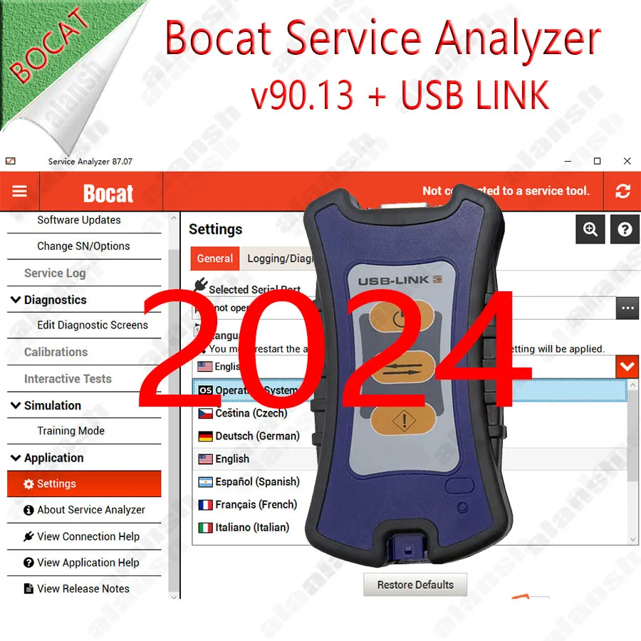 

Анализатор обслуживания Bocat Версия BSA 90.13 + Интерфейс сканера USB LINK