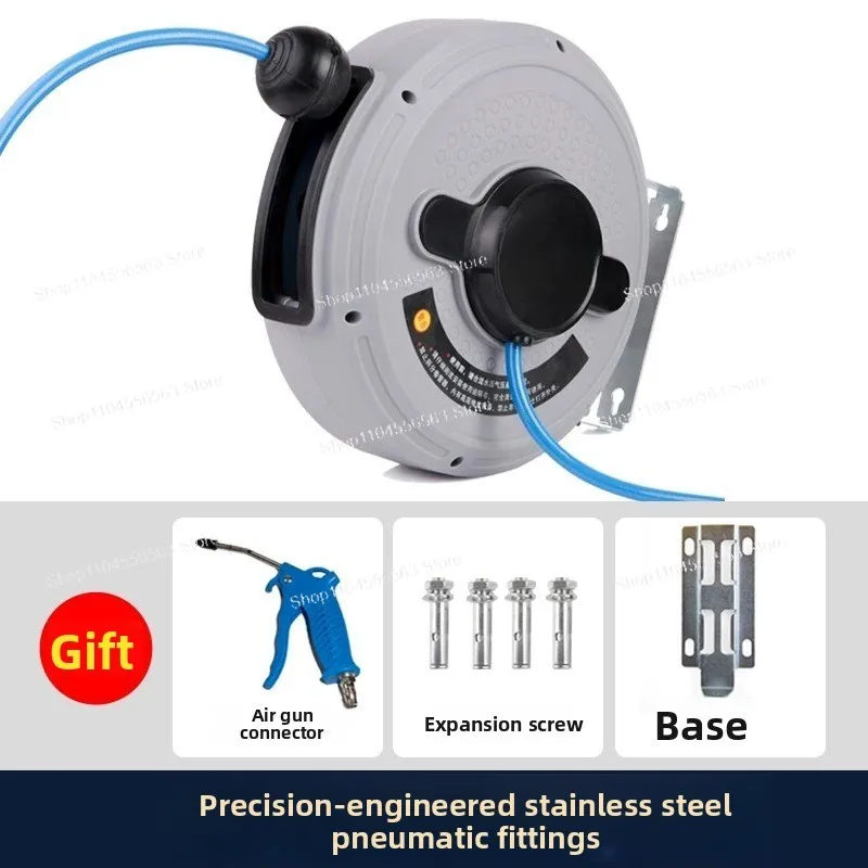 Automatic Retractable Hose Reel, Air/Water/Electric Cable Reel, Auto Rewind Pneumatic Tube Winder for Auto Repair & Beauty Shop