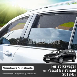 For Volkswagen VW Passat B8 Wagon Variant 2023-2016 Car Window Sunshade Uv Protection Auto Curtain Sun Shade Visor Net Mesh