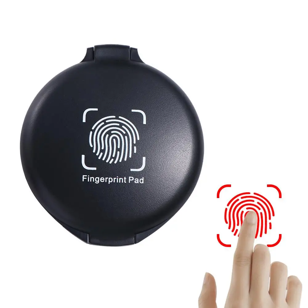 Mini Fingerprint Ink Pad Kit, Fingerprint Ink Pad, contrato de estampagem clara, material de escritório empresarial, 3 cores