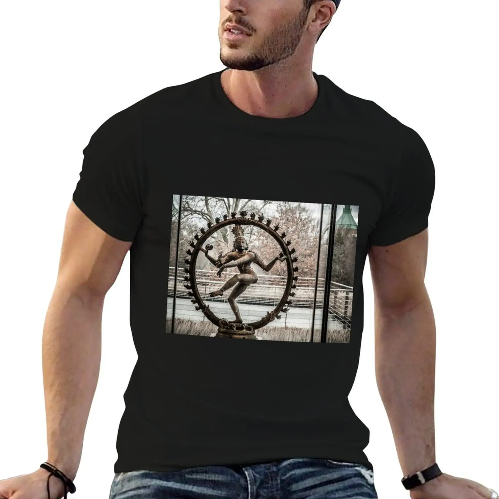 

Shiva as the Lord of dance. Fitted T-Shirt anime tshirt oversized t shirt sublime black t shirts for men