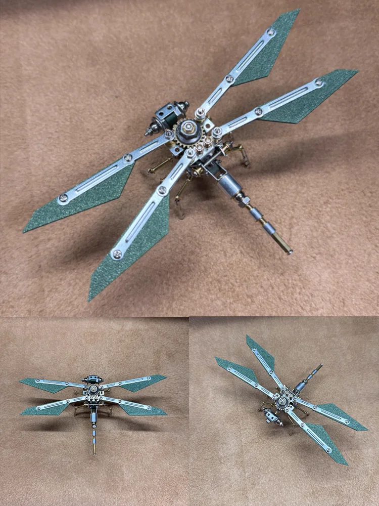 Modello di macchinari in metallo libellula Puzzle Giocattoli scientifici per bambini Kit di apprendimento tecnologico STEM fai-da-te Giocattoli educativi