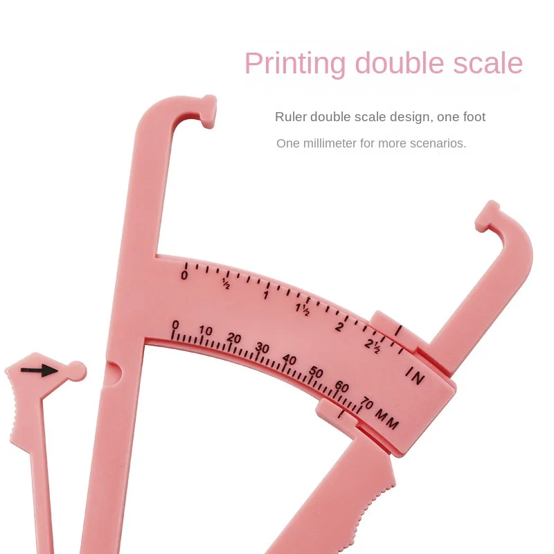 Skin Fold Calipers Fat Clips Fat Thickness Measurement Personal Trainer Body Fat Caliper with Printed Dual Scales Anti-Slip