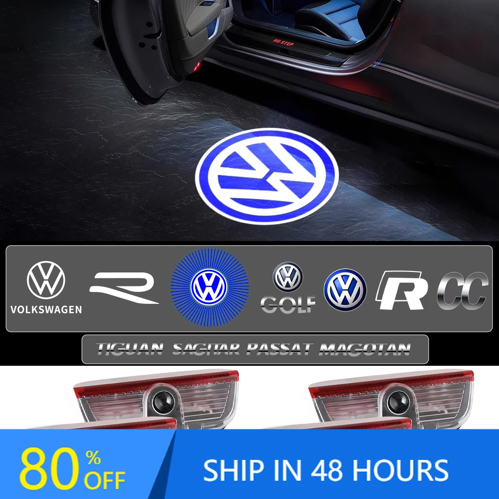 

Styling Mouldings 2/4Pcs Car Door Welcome Lamp Laser Projector Night Light For Volkswagen VW Lavida Touran CC Golf Bora New Pass