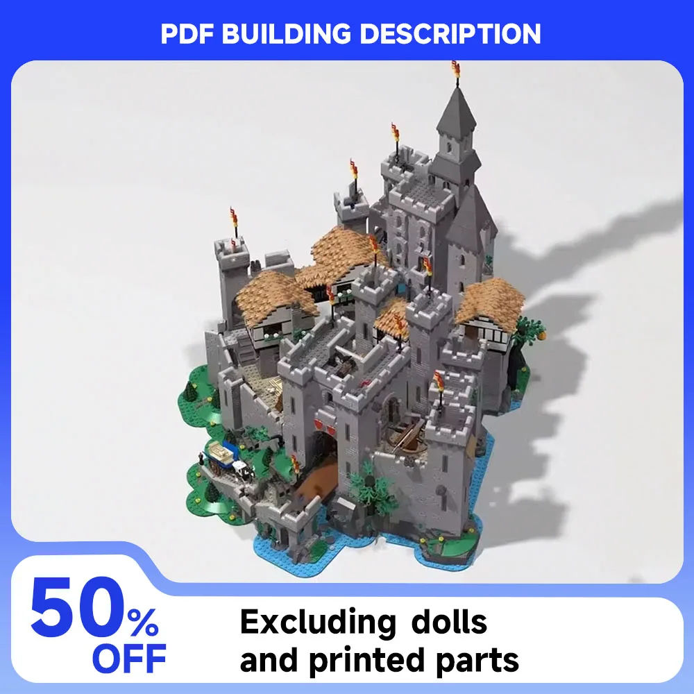 새로운 MOC 블록 사자 기사 성 확장 모델 빌딩 시리즈 창의적인 성인 컬렉션 장난감 생일 선물 12988PCS