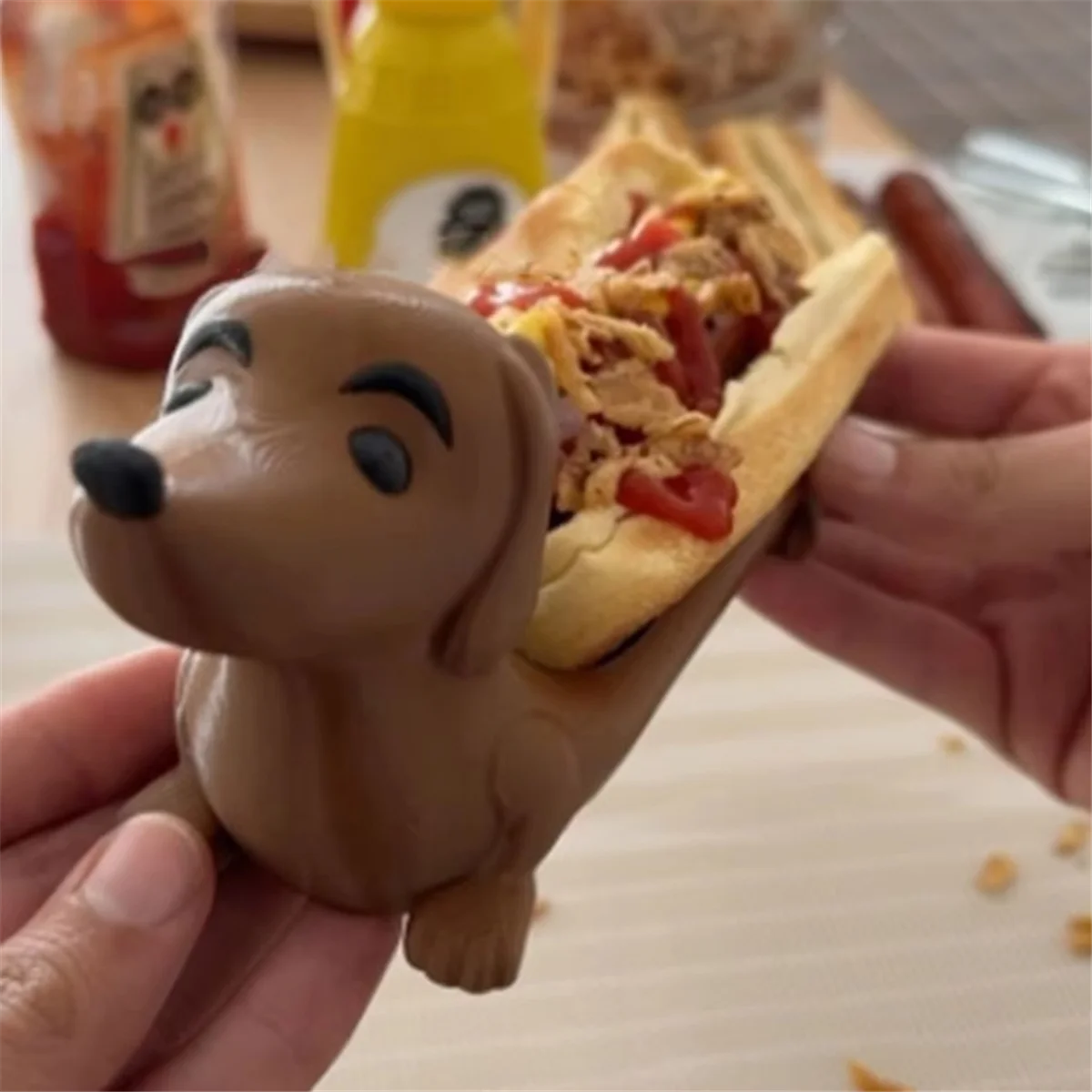 ABJZ جرو على شكل صينية تقديم الألماني حامل الوجبات الخفيفة هوت دوج حامل للمنزل التجمعات العائلية الأطراف المطاعم أداة المنزل