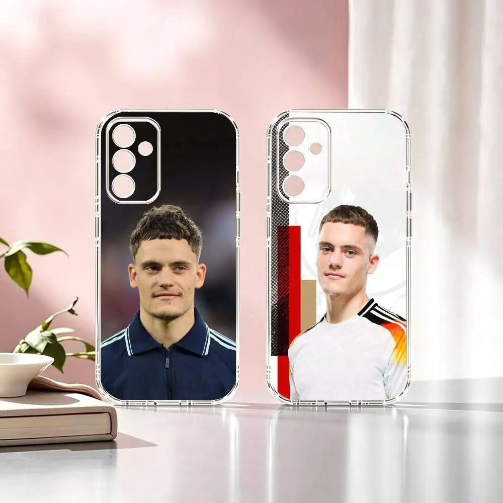 Чехол для телефона F-Florian Wirtz Football Player для Samsung A10,12,20,21S,30,31,40,50,51,52,70,71, прозрачный чехол, подарок